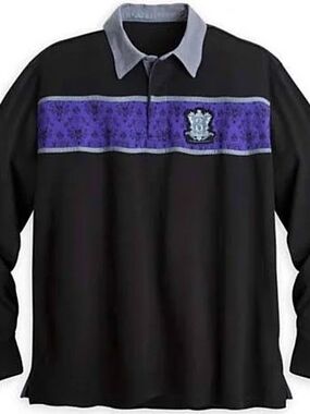 NWT XL Disney Parks Haunted Mansion  Rugby Polo